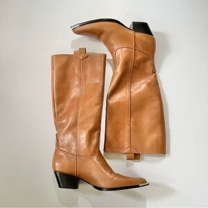 SCHUTZ Tan Leather Heeled Boots